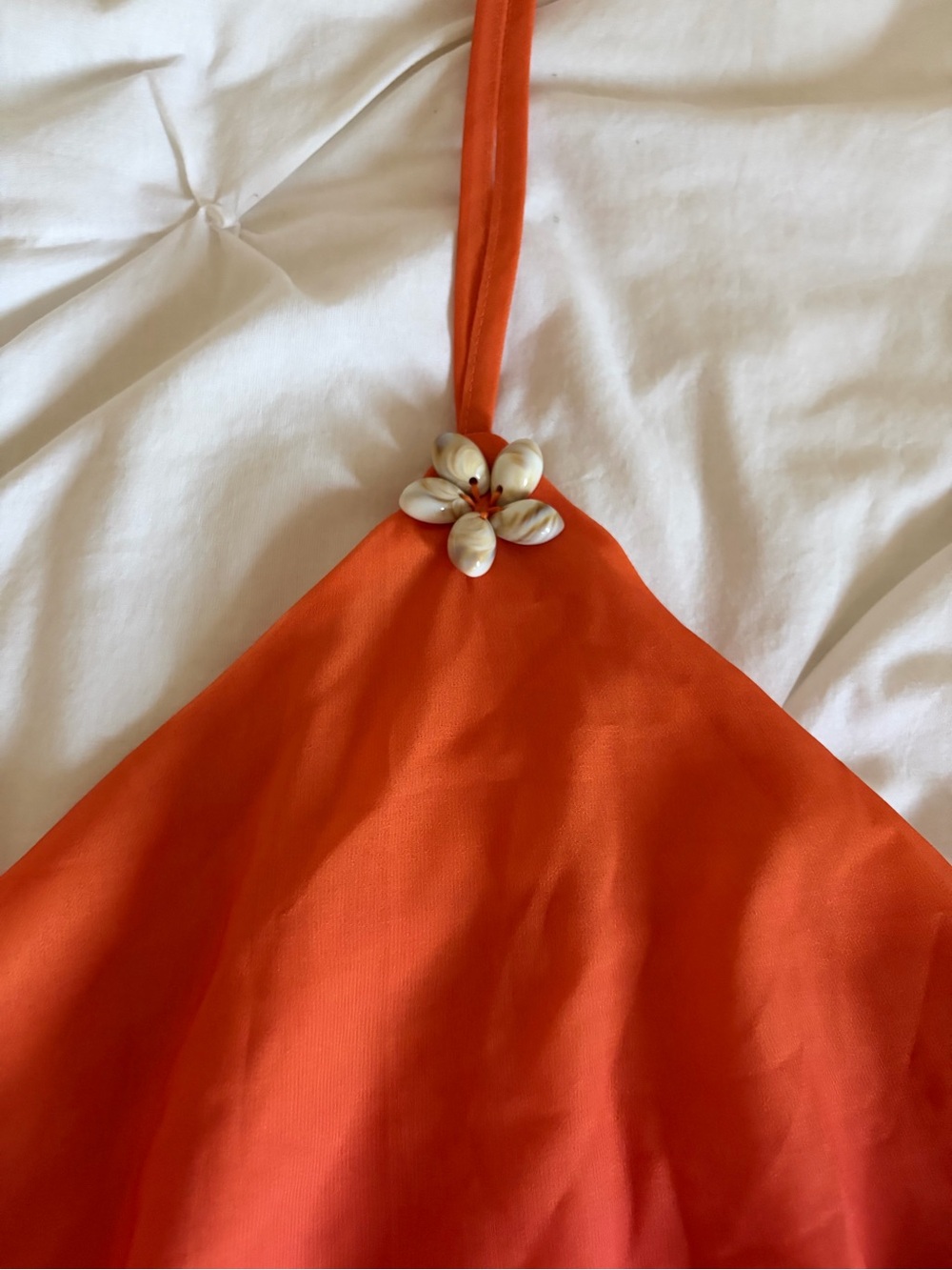 Peppermayo Pink to Orange Ombre High-Low Mini Dress with Floral appliqué - Picture 2 of 6